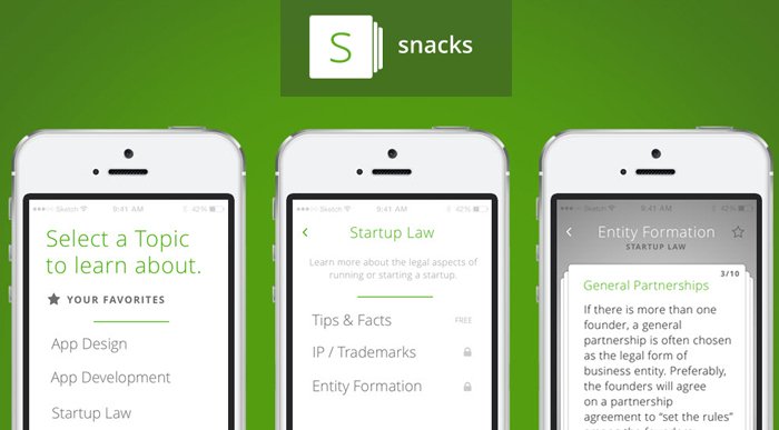 Snacks, yeni girişimcilerin ve girişimci adaylarının mobil bilgi bankası olmayı hedefliyor