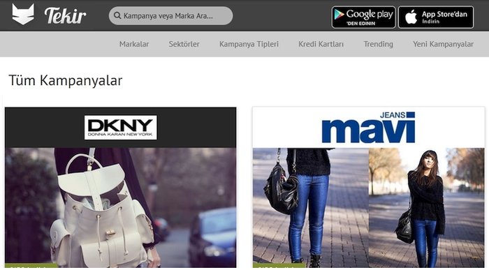 Tekir.com, e-ticarette aranan fırsatları cebe getiriyor
