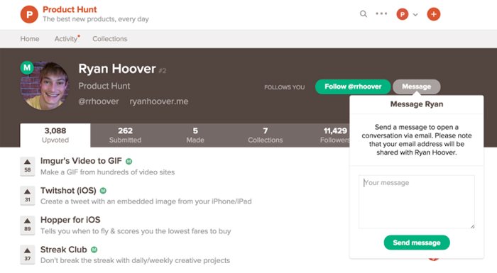 Product Hunt, haberciler için direkt özel mesaj özelliğini yayına alıyor