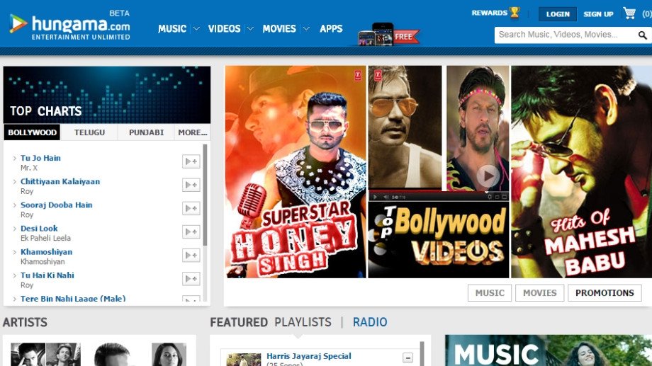 Hindistan'ın popüler müzik dinleme servisi Hungama'ya 100 milyon dolar yatırım