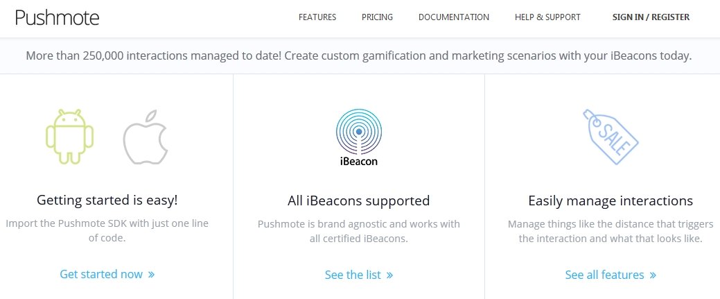 Pushmote iBeacon Techstars