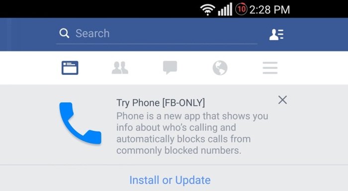 Facebook, Android'de telefon aramalarına el atabilir