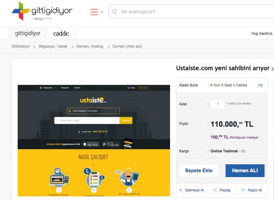 gittigidiyor girisim ilani