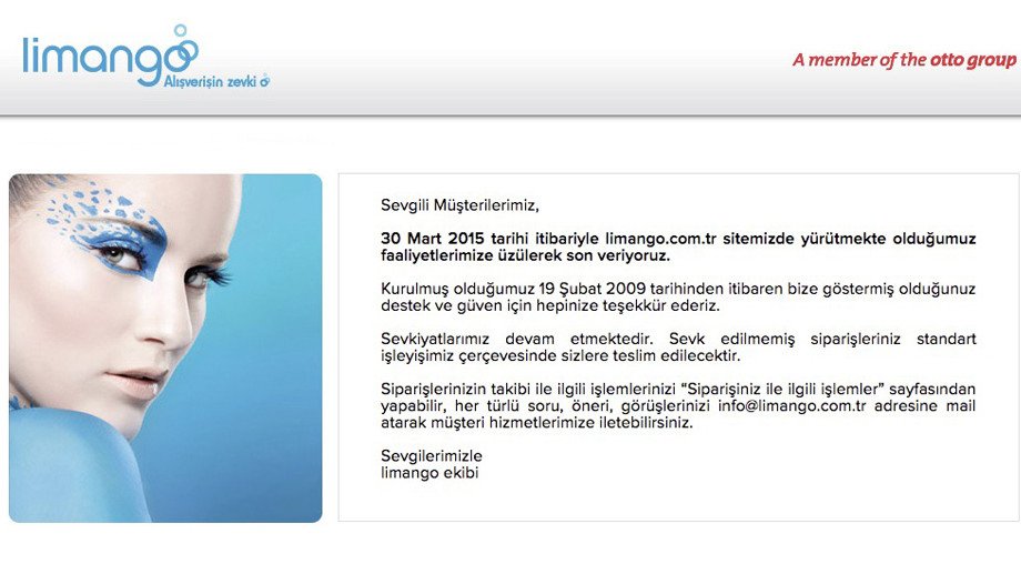 Limango Türkiye, faaliyetlerine son verdi
