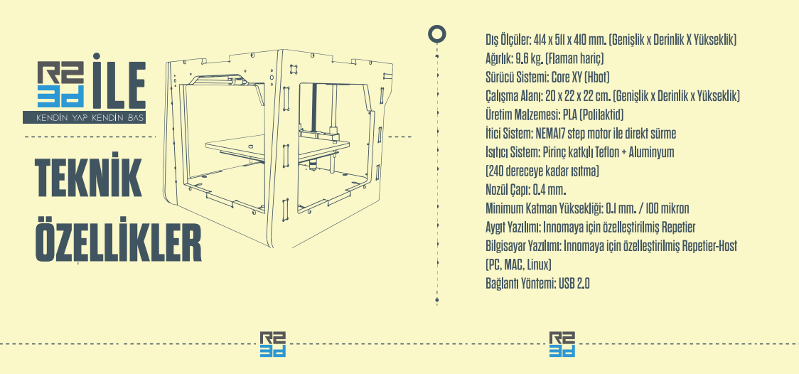 r23d 3 boyutlu yazicilar