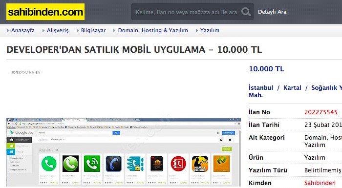 Maliyetine satılık, anahtar teslim girişimler online pazar yerlerinde listeleniyor