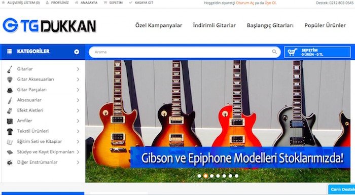 E-ticaret'e adım atan Türk Gitar, MyDukkan.com'a rakip oluyor