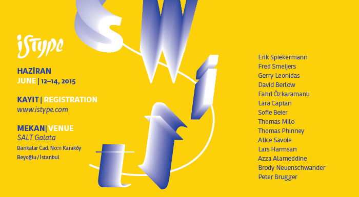 ISType 2015, tipografi sanatçılarını yeniden İstanbul'da buluşturacak