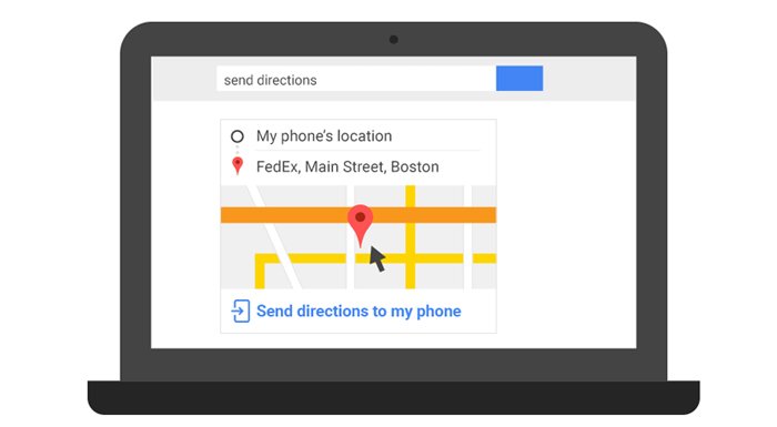 Google masaüstünden cep telefonuna Maps linki gönderme özelliğini tanıttı