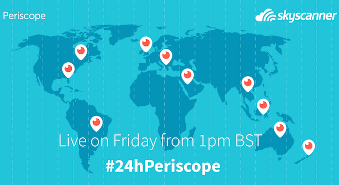 Skyscanner'ın, Periscope ile 24 saatte dünya turu yarın İstanbul'da