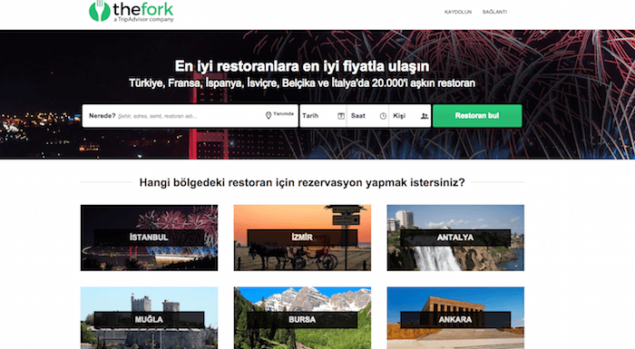 TripAdvisor'ın online restoran rezervasyon servisi TheFork, Türkiye'ye açılıyor