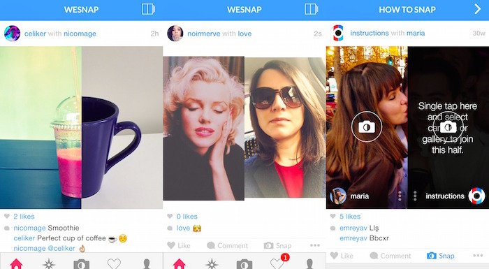 WeSnap uygulamasıyla fotoğrafınızın diğer yarısını başka bir kullanıcı tamamlıyor
