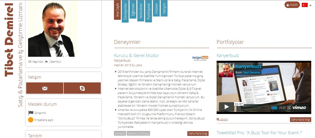 Tibet Demirel Kariyerbuzz Ozgecmis CV