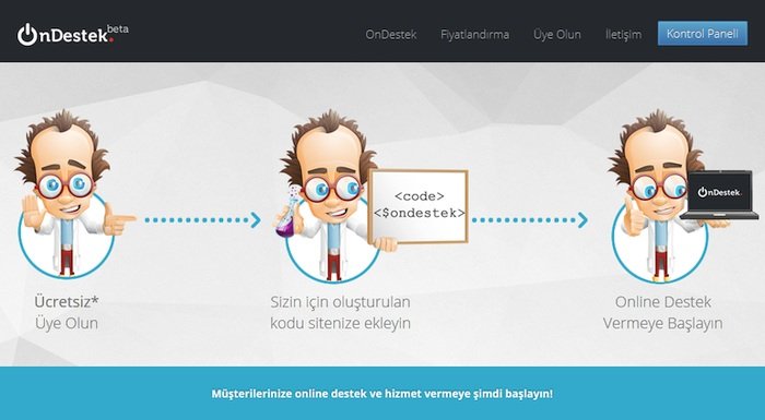 Ondestek: Web siteniz için canlı destek sistemi