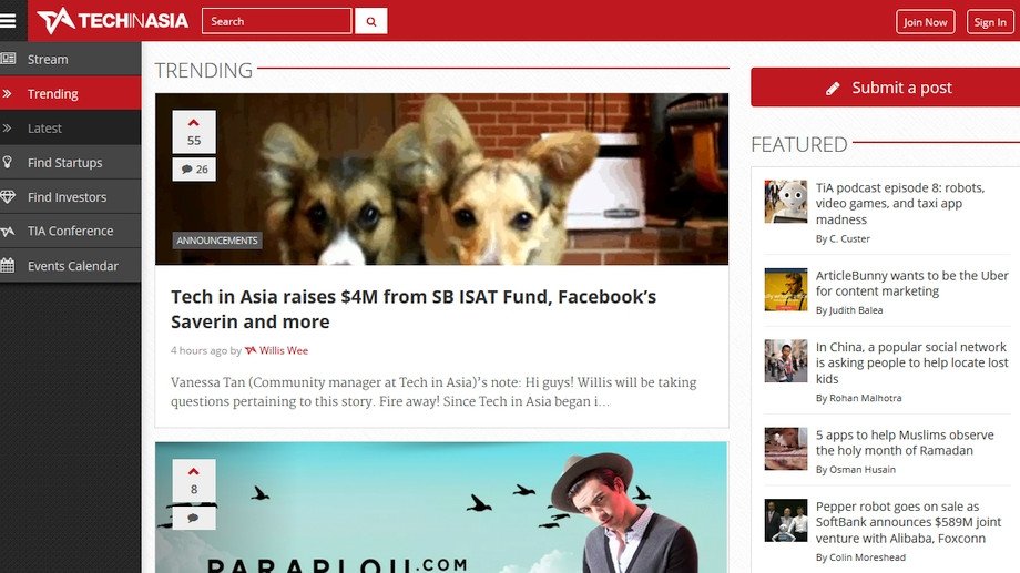 Asya'nın teknoloji blogu Tech In Asia'ya 4 milyon dolar yatırım