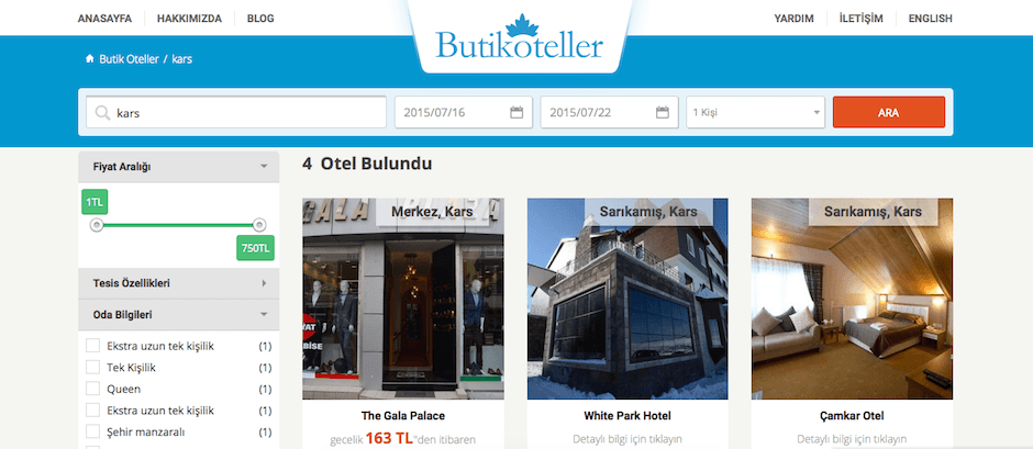 Butik Oteller Rezervasyonu