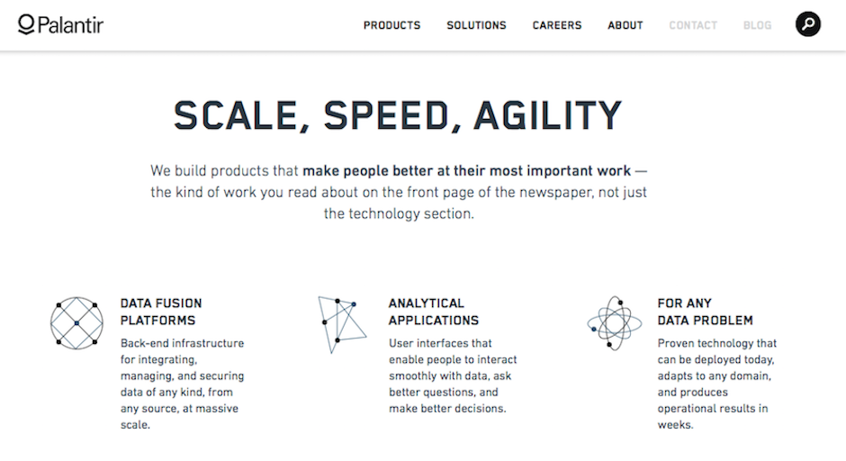 Palantir FBI CIA NSA veri analitigi