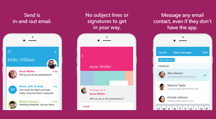 Microsoft Garage'dan minimal e-posta uygulaması: Send