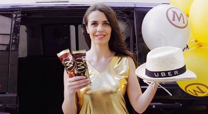 Uber dondurma dağıtım servisi İstanbul'da