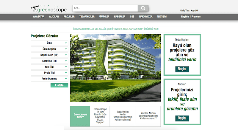 Greenoscope verimli binalar cleantech