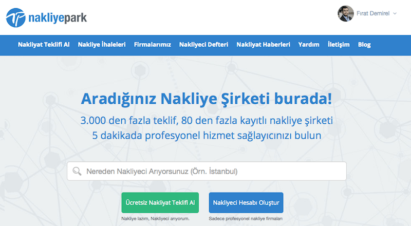 NakliyePark.com: Nakliye şirketleri ile taşınacak kişileri buluşturan pazar yeri
