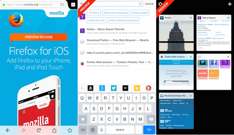 Firefox iOS uygulamasi