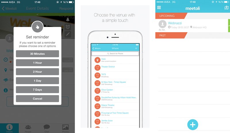 Meetoli iOS Android uygulama