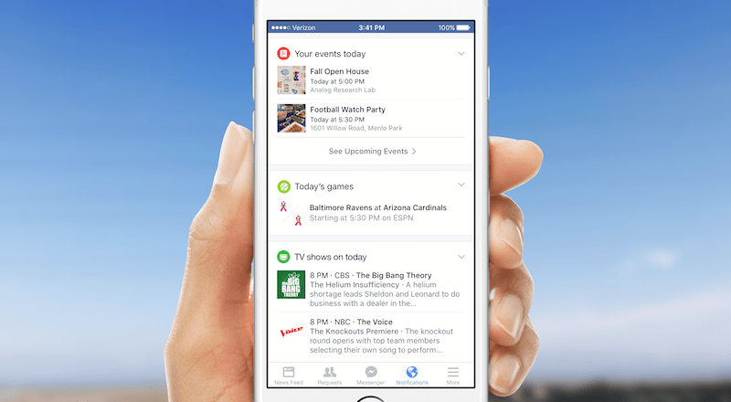 Facebook bildirimleri mobilde kişisel asistan gibi çalışmaya başlıyor