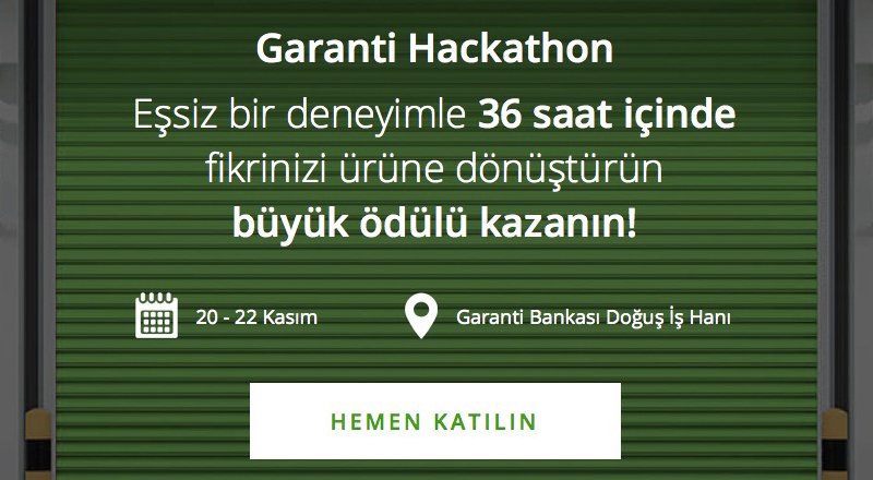 Finansal teknolojilere odaklanan Garanti Hackathon 20-22 Kasım'da