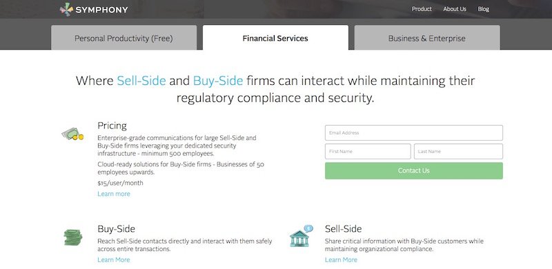 Symphony mesajlasma finansal