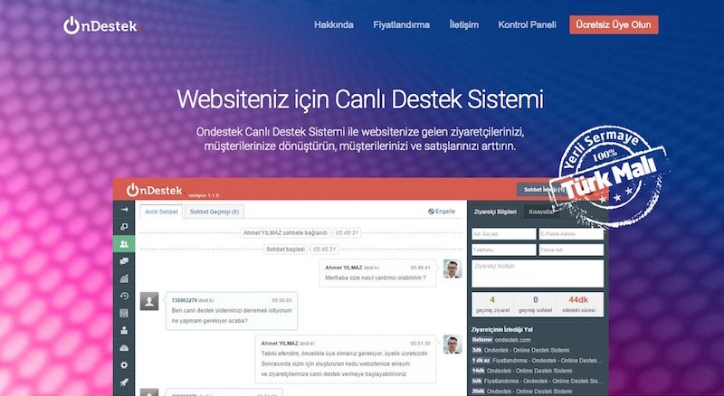 Canlı destek sistemi Ondestek, yerli ürün olmanın avantajıyla büyümesini sürdürüyor