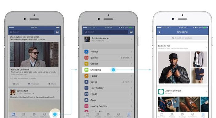 Facebook mobil platformda alışveriş akışını test ediyor