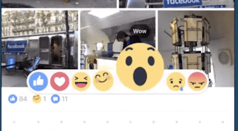 Facebook, Reactions ile