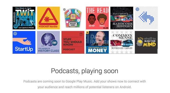 Google Play Music'e podcast yayınları da dahil edildi