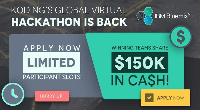 Koding 150 bin dolar ödüllü ikinci online hackathon'unu düzenliyor