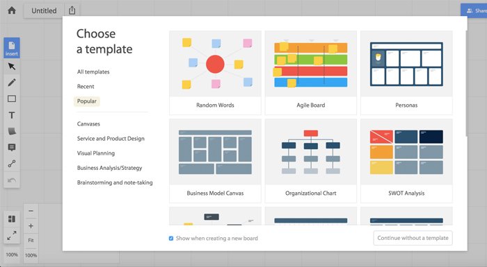 RealtimeBoard ile ekibiniz için ortak çalışma panoları oluşturabilirsiniz