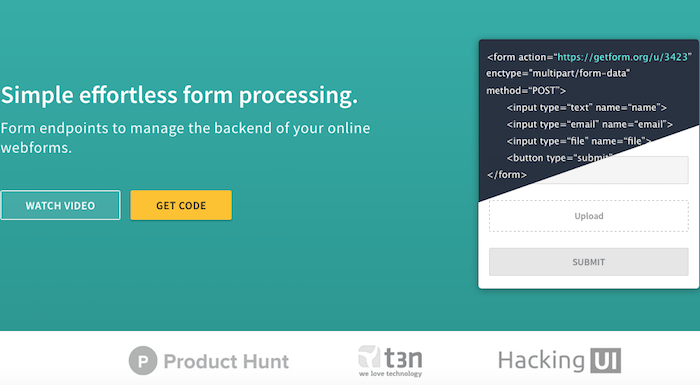 Yerli form oluşturma girişimi Getform ile formlarınızın yalnızca tasarımını hayata geçirmeniz yeterli