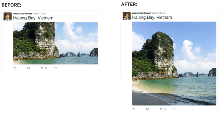 Twitter, web versiyonunda fotoğrafları tam boy gösterecek
