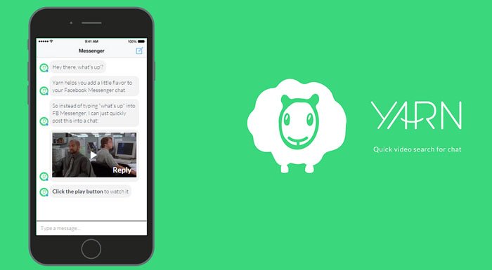 Yarn, Messenger üzerinden dizi, film ya da kliplerden kısa videolar paylaşmanızı sağlıyor