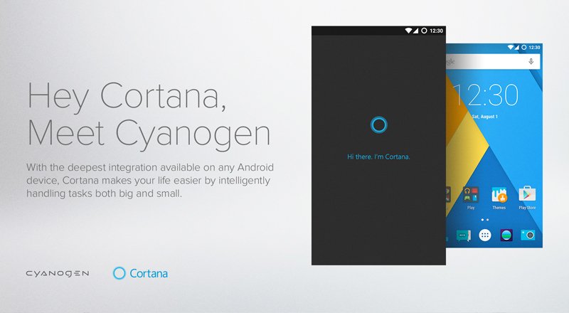 Cyanogen, 'Hey Cortana' diyecek