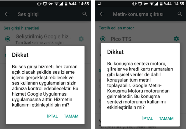 Android dinleme