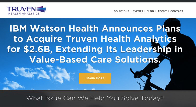 IBM, Truven Health Analytics'i 2,6 milyar dolara satın alıyor