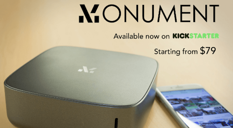 Monument yapay zeka destekli depolama cihazıyla Kickstarter'da hızlı bir başlangıç yaptı
