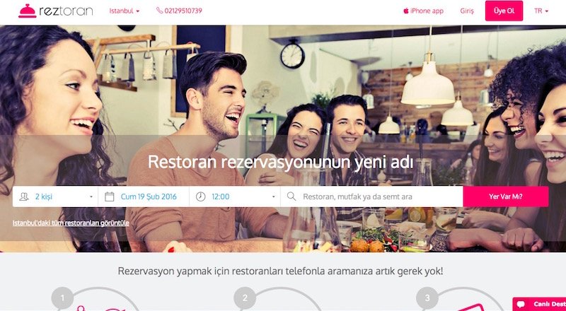 Tanınmış melek yatırımcıların desteğini alan Reztoran, aylık 20 bin online rezervasyona ulaştı