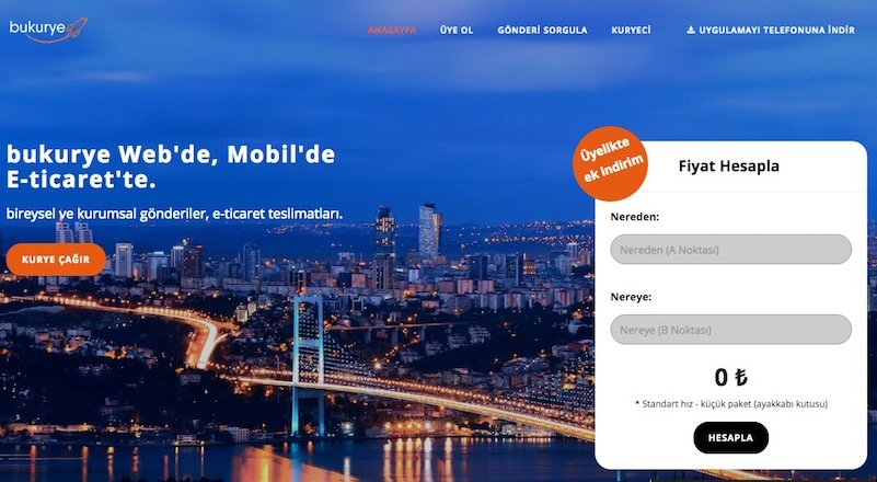 BuKurye Uber modelini gönderi servisine uyarlayarak yenilendi