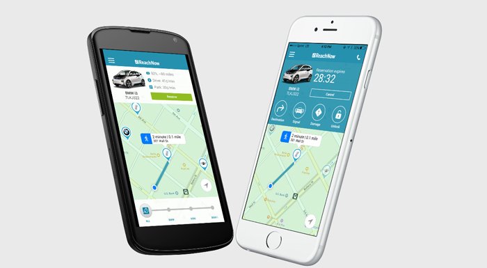 BMW yeni araç paylaşım servisi ReachNow ile hizmet vermeye başladı