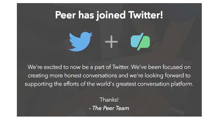 Twitter çalışanlar için performans raporlaması servisi Peer'ı satın aldı