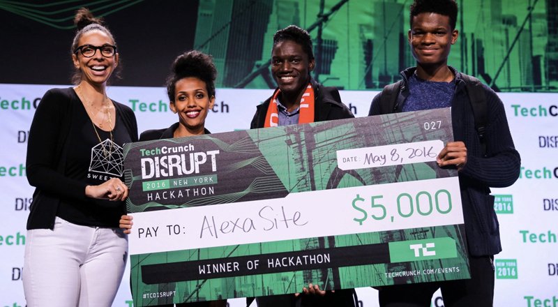 Disrupt NY Hackathon'un birincisi sesle site revizyonu yapan AlexaSite oldu