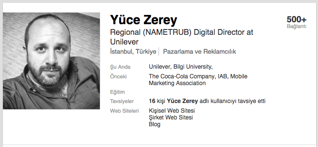 Yüce Zerey, Unilever'a Dijital Direktör oldu