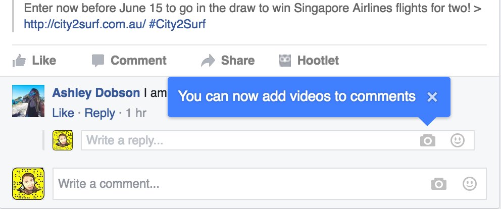 facebook video comment
